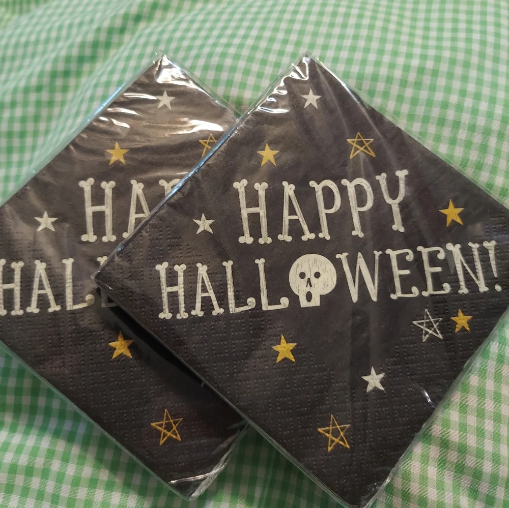 Two Packages Halloween Beverage Napkins